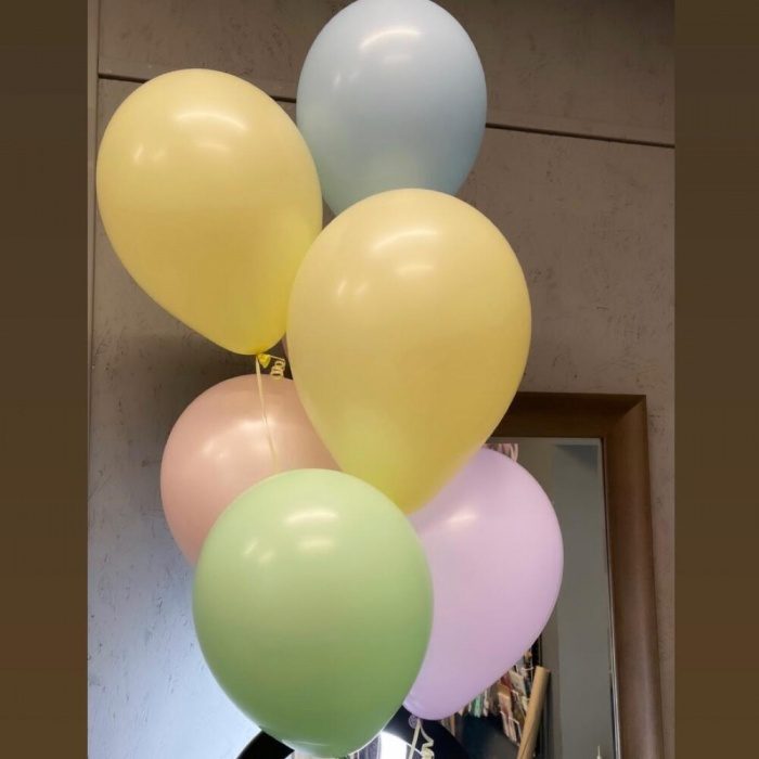 Шары матовые разноцветные 7 штук, фото 2